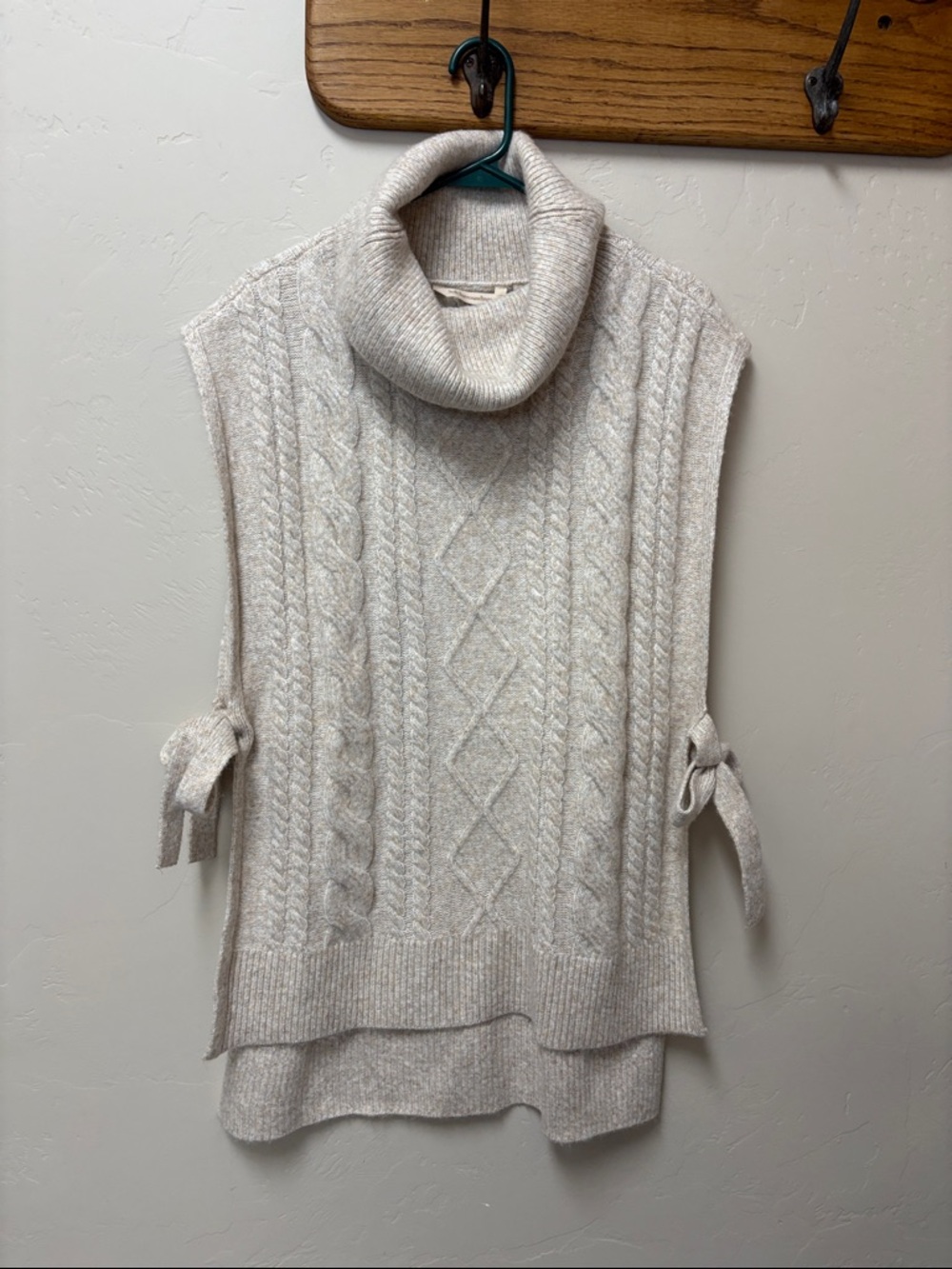 Soft surroundings side tie cowl neck vest